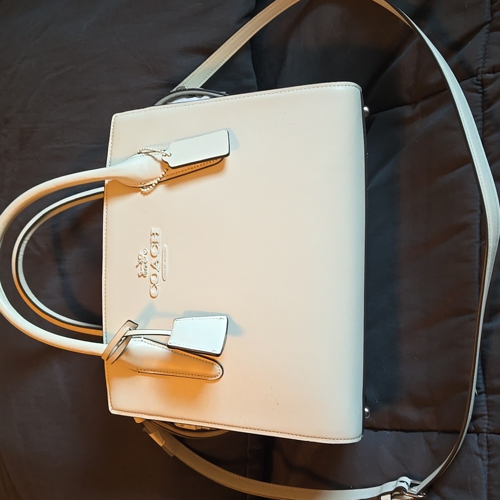 Coach Cream Leather Satchel